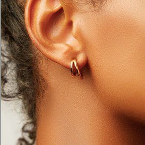 BRAND NEW Exclusive Gold Double Hoop Earrings